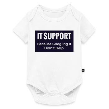 T-shirt support informatique – Humour drôle de bureau technique - Body à manches courtes Premium Bébé - blanc - Devant