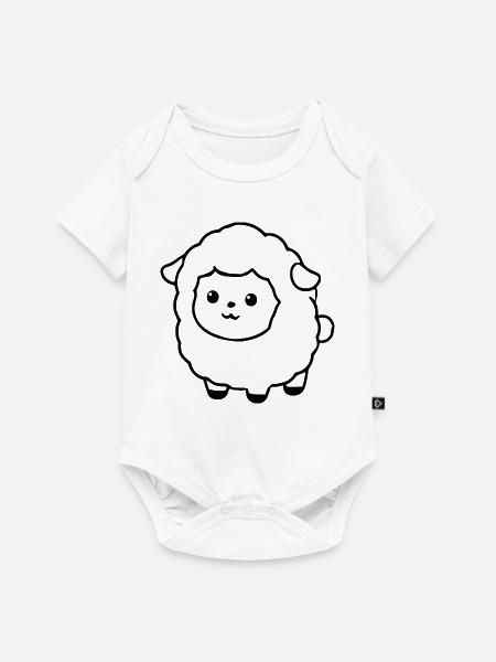 Schaf Schäfchen Lamm - Baby Premium Kurzarmbody - Weiß
