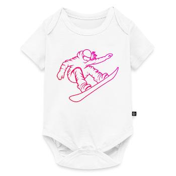 A motif only for snowboards for women - Baby Premium short-sleeve bodysuit - white - Front