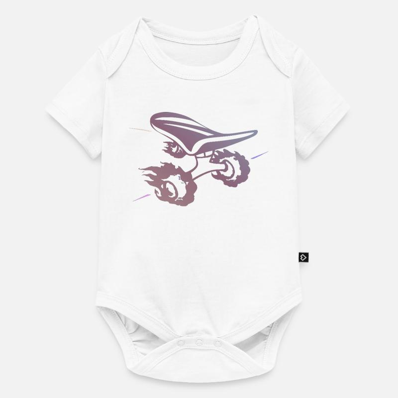 Gradient skateboard Silhouette Ride - Body à manches courtes Premium Bébé - blanc
