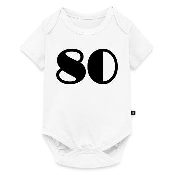 80. 80 YEARS. 80th ANNIVERSARY. 80 YEARS ANNIVERSARY. - Baby Premium short-sleeve bodysuit - white - Front