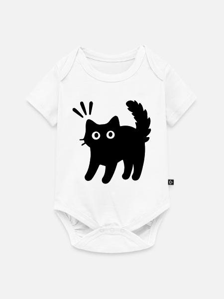 Kater Katze - Baby Premium Kurzarmbody - Weiß