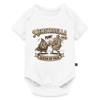 Menstruella Boxing Match – Design rétro de la bouillotte - Body à manches courtes Premium Bébé - blanc - Devant