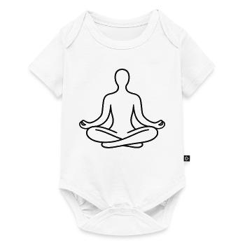 Tracé de lignes de position Lotus - Body à manches courtes Premium Bébé - blanc - Devant