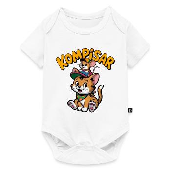 Friends and Buddies Forever – Cute Cat and Mouse - Baby Premium short-sleeve bodysuit - white - Front