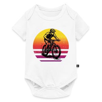 Iconic mountain bike motif - Baby Premium short-sleeve bodysuit - white - Front
