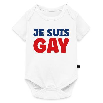 Je suis gay - Body à manches courtes Premium Bébé - blanc - Devant