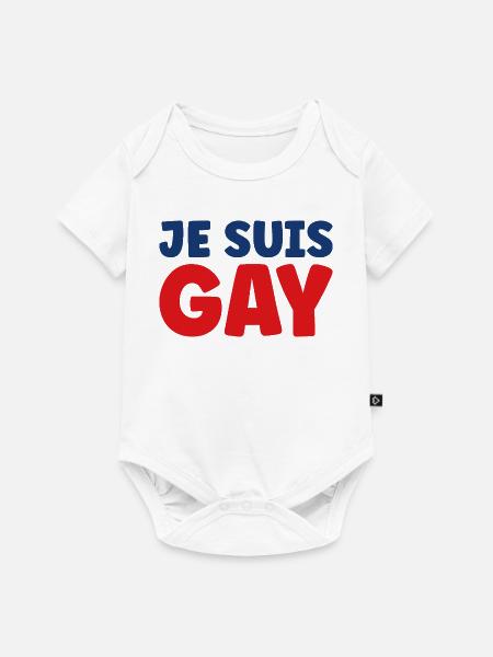 Ich bin schwul - Baby Premium Kurzarmbody - Weiß