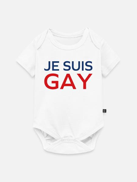 Ich bin schwul - Baby Premium Kurzarmbody - Weiß