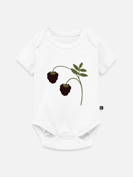 Brombeeren - Baby Premium Kurzarmbody - Weiß