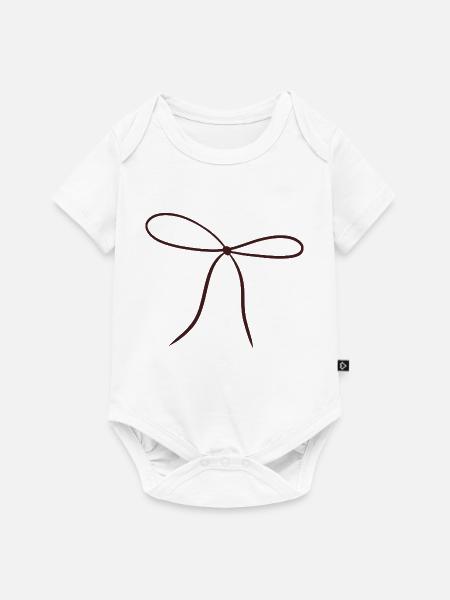 Bow Ribbon Minimalist - Baby Premium Kurzarmbody - Weiß