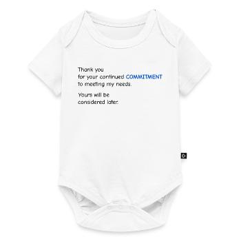Baby Performance Review - Commitment - Baby Premium short-sleeve bodysuit - white - Front