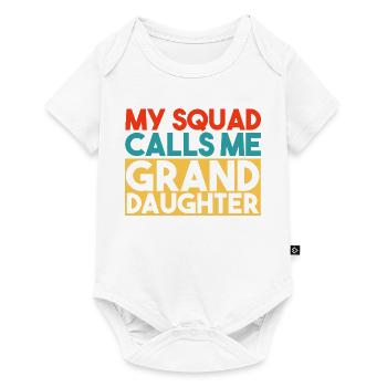 My Squad Calls Me Granddaughter Retro Typography - Baby Premium short-sleeve bodysuit - white - Front
