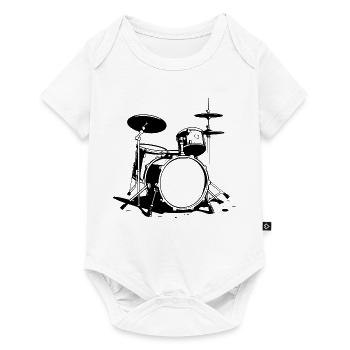 Drum Sketch - Baby Premium short-sleeve bodysuit - white - Front