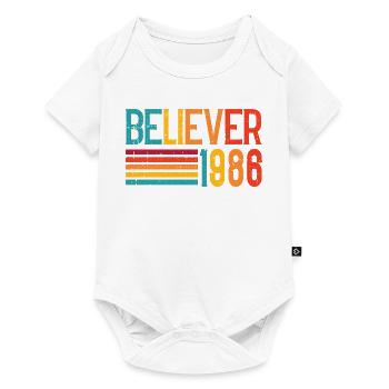 Believe 1986 Rainbow Retro - Baby Premium short-sleeve bodysuit - white - Front
