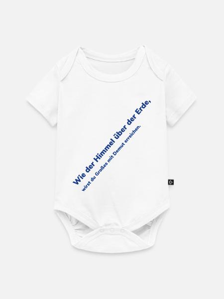 Himmel über Erde Diagonaltext - Baby Premium Kurzarmbody - Weiß