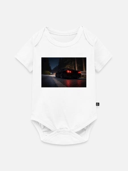 Night Sports Car on the Road - Baby Premium short-sleeve bodysuit - white
