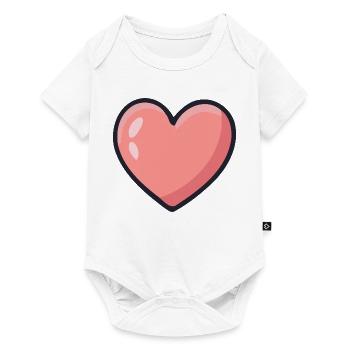 Graphic Rosé Heart - Baby Premium short-sleeve bodysuit - white - Front