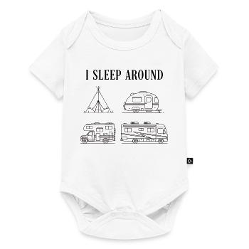I sleep on the road road trip camper - Baby Premium short-sleeve bodysuit - white - Front
