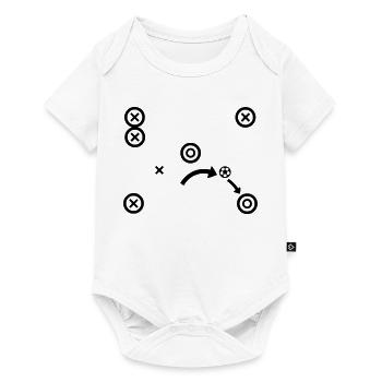 Stratégie des entraîneurs tactiques de football - Body à manches courtes Premium Bébé - blanc - Devant