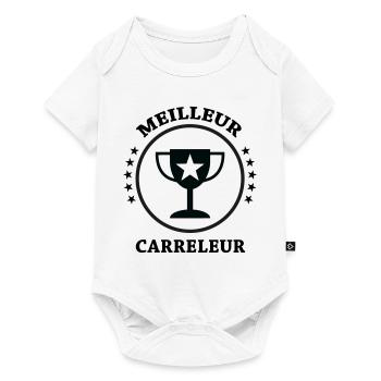 Best Tiler - Baby Premium short-sleeve bodysuit - white - Front
