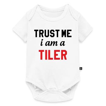 Believe me, I'm a tiler – professional experience - Baby Premium short-sleeve bodysuit - white - Front