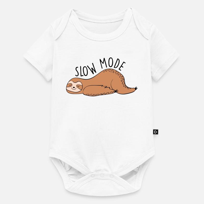 Fauler Langsammodus - Baby Premium Kurzarmbody - Weiß