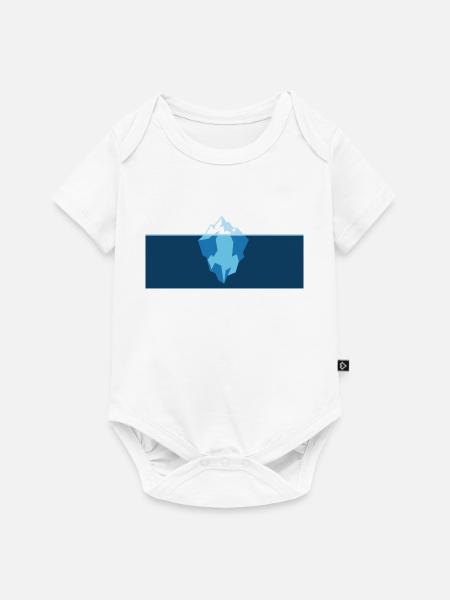 Eisberg Minimal Blau Design - Baby Premium Kurzarmbody - Weiß