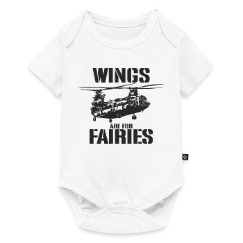 Wings Are for Fairies – Chinook Helicopter Pilot - Baby Premium short-sleeve bodysuit - white - Front