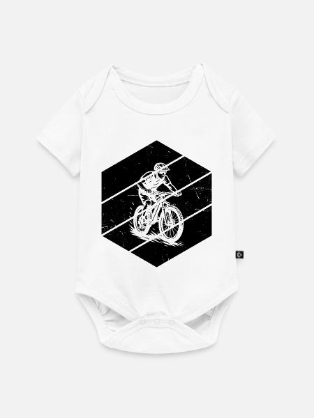 Coole Mountainbike Inspiration - Baby Premium Kurzarmbody - Weiß