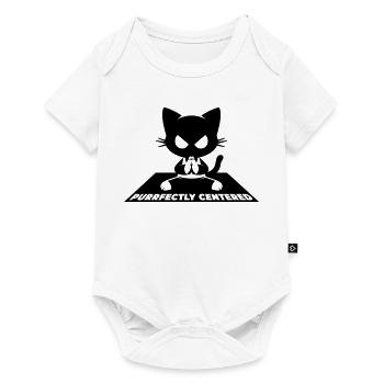 Purrfectly Centered Cat Yoga - Baby Premium short-sleeve bodysuit - white - Front