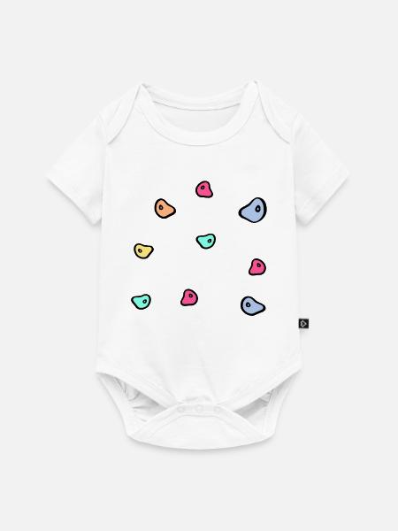 Bouldern Kletterwand - Baby Premium Kurzarmbody - Weiß