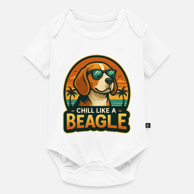 Chill wie ein Beagle - Baby Premium Kurzarmbody - Weiß