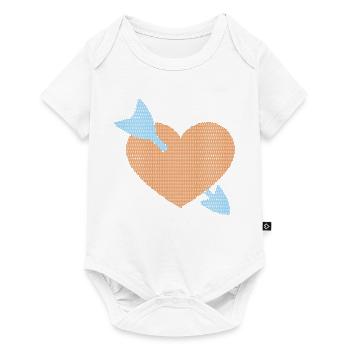 Heart Pierced With Arrow - Baby Premium short-sleeve bodysuit - white - Front