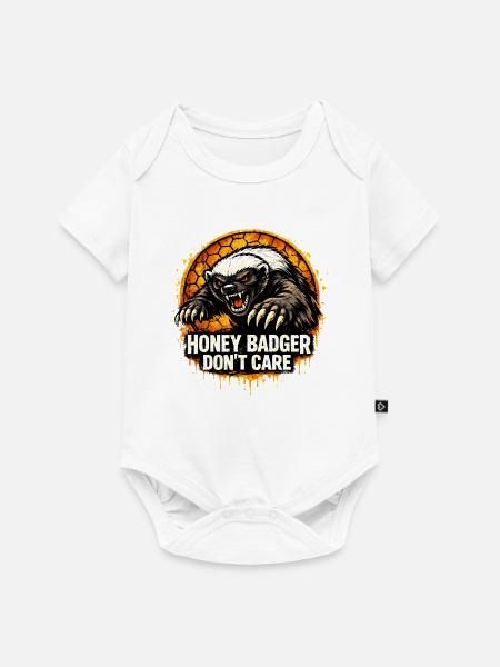 Honigdachs, das ist mir egal. - Baby Premium Kurzarmbody - Weiß