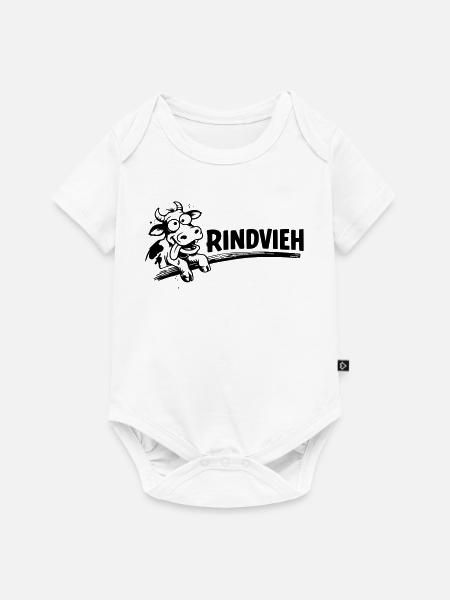 Rindvieh - Baby Premium Kurzarmbody - Weiß