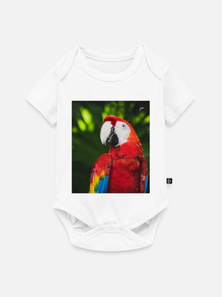 Tropische Farben des Macau-Aras - Baby Premium Kurzarmbody - Weiß