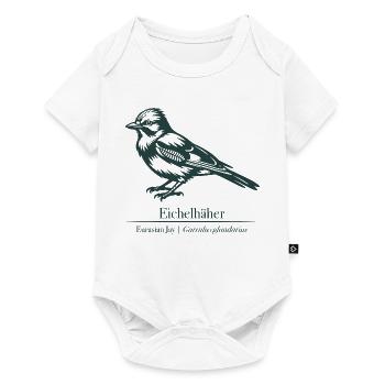 Jay Silhouette | Ornithologie | Dessin - Body à manches courtes Premium Bébé - blanc - Devant