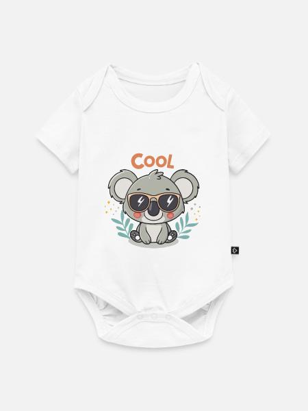 Koala Cool Sunglasses - Baby Premium Kurzarmbody - Weiß