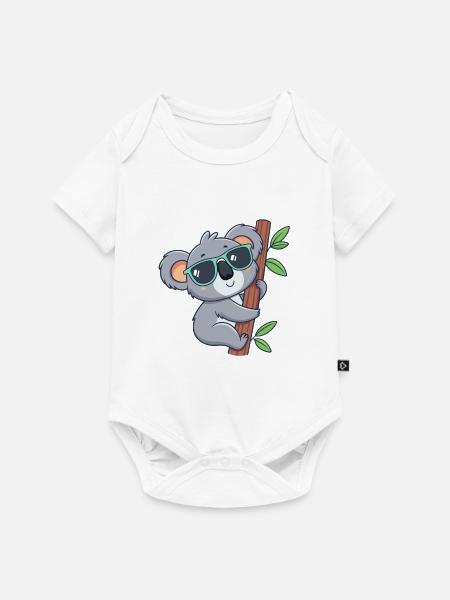 Koala Trendy Sonnenbrille - Baby Premium Kurzarmbody - Weiß