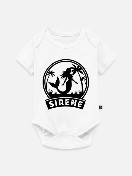 Meerjungfrau - Baby Premium Kurzarmbody - Weiß