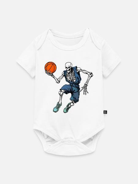 Skelette Basketball / Hooper - Baby Premium Kurzarmbody - Weiß