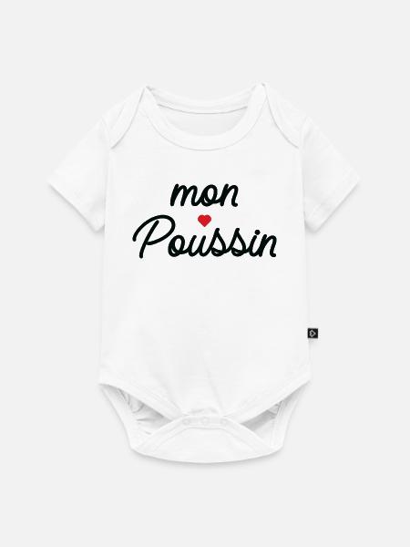Mein Herz-Skriptkissen - Baby Premium Kurzarmbody - Weiß