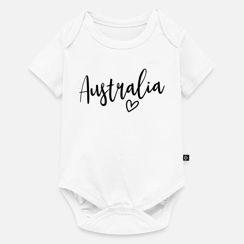Australia Cuore Donne Amore Australia - Body Premium a maniche corte per neonati  - bianco