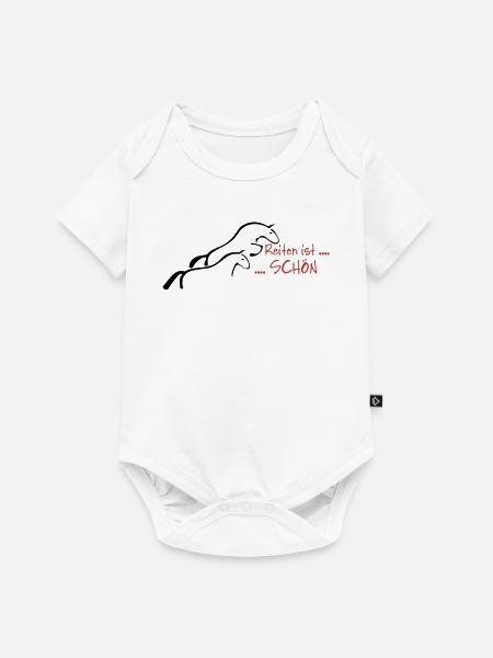 Reiten ist schön... - Baby Premium Kurzarmbody - Weiß
