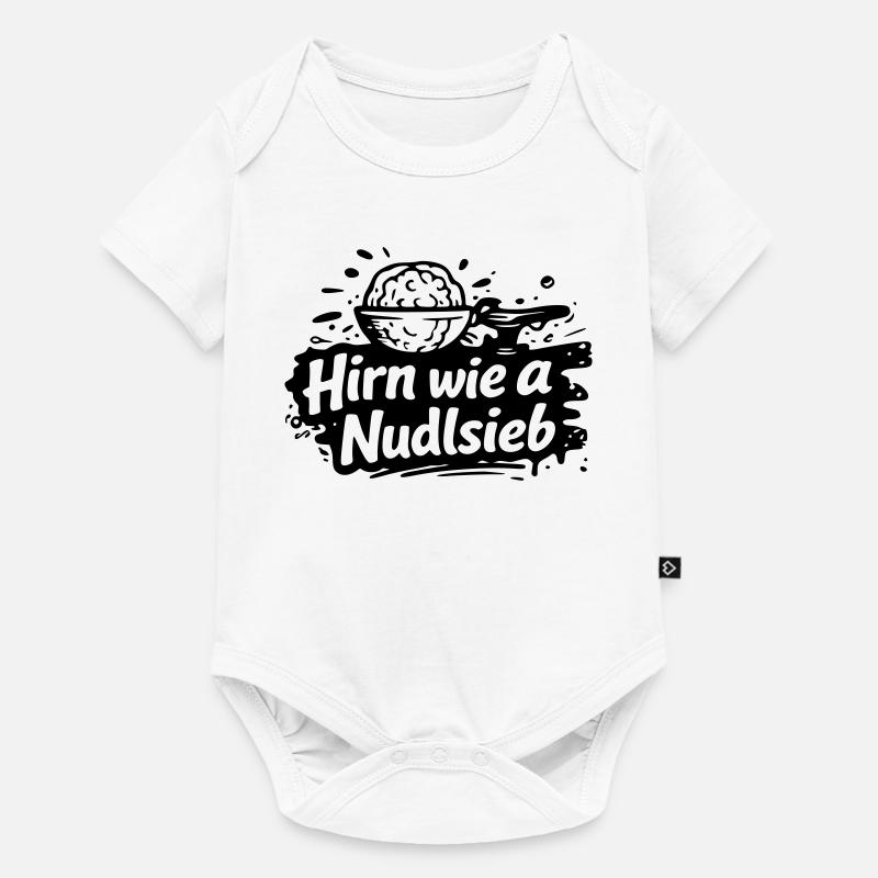 Brain like a pasta strainer - Baby Premium short-sleeve bodysuit - white