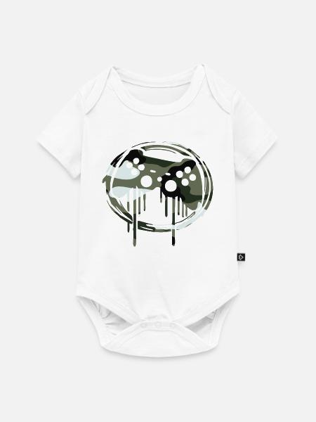 camouflage gaming - Baby Premium Kurzarmbody - Weiß