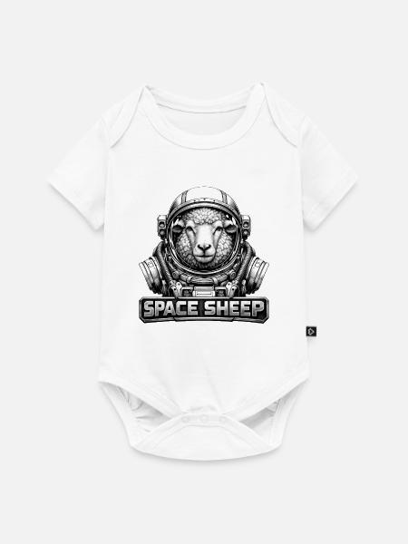 Space Sheep Astronaut - Baby Premium Kurzarmbody - Weiß
