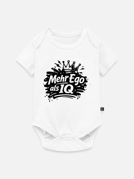Mehr Ego als IQ - Baby Premium Kurzarmbody - Weiß