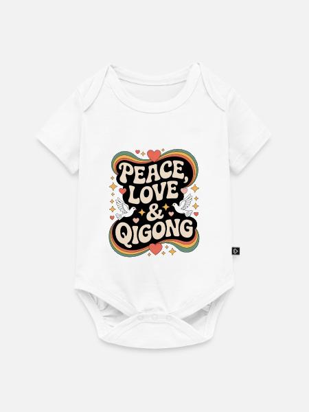 Qigong Tai Chi - Baby Premium Kurzarmbody - Weiß